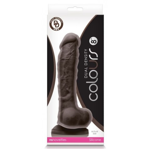 Коричневый фаллоимитатор Dual Density 8 Dildo - 25,4 см.